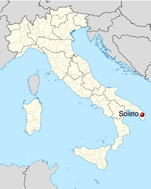 Mappa Soleto Lecce Salento Puglia Italia