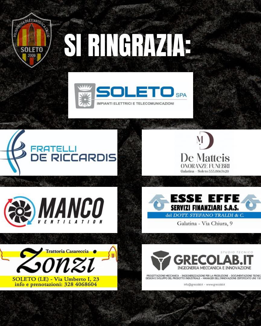 Sponsor del Soleto stagione 2025/2026